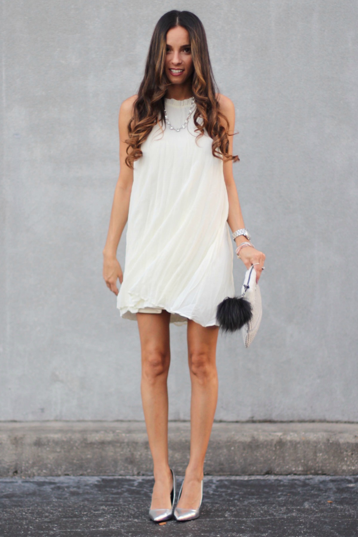 White babydoll dress