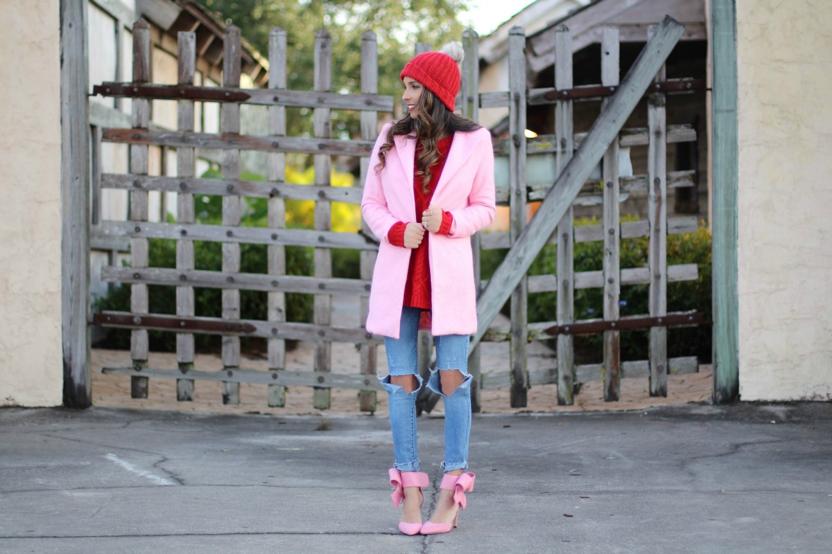 Casual Red and Pink Valentine's Day Outfit